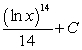 <strong>Find the indefinite integral .</strong> A) B) C) D) E)