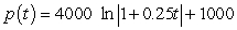 <strong>Suppose a population of bacteria is changing at a rate of where t is the time in days. The initial population (when t = 0) is 1000. Write an equation that gives the population at any time t.</strong> A) B) C) D) E)