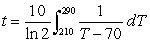 <strong>Find the time required for an object to cool from by evaluating , where t is time in minutes. Round your answer to four decimal places.</strong> A)7.1728 minutes B)4.5256 minutes C)4.9328 minutes D)6.5208 minutes E)4.1141 minutes