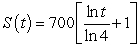 <strong>The rate of change in sales S is inversely proportional to time measured in weeks. Find S as a function of t if sales after 3 and 9 weeks are 250 units and 450 units respectively.</strong> A) B) C) D) E)