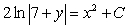 <strong>Solve the differential equation. </strong> A) B) C) D) E)