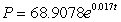 <strong>Suppose that the population (in millions) of Egypt in 2007 was 80.3 and that the expected continuous annual rate of change of the population is 0.017. Find the exponential growth model for the population by letting correspond to 2000. Round your answer to four decimal places.</strong> A) B) C) D) E)