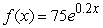 <strong>What is the value of the function at x = 2.3? Round to 3 decimal places.</strong> A)118.806 B)91.605 C)1.851 D)76.221 E)216.302
