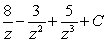 <strong>Find the indefinite integral and check the result by differentiation. </strong> A) B) C) D) E)