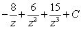<strong>Find the indefinite integral and check the result by differentiation. </strong> A) B) C) D) E)