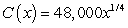 <strong>The total cost C (in dollars) of purchasing and maintaining a piece of equipment for x years is Perform the integration to write C as a function of x.</strong> A) B) C) D) E)