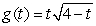 Find any critical numbers of the function   , t < 4.
