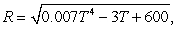 The resistance R of a certain type of resistor is where R is measured in ohms and the temperature T is measured in degrees Celsius. Use a computer algebra system to find