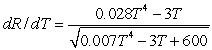 <strong>The resistance R of a certain type of resistor is   where R is measured in ohms and the temperature T is measured in degrees Celsius. Use a computer algebra system to find  </strong> A)   B)   C)   D)   E)   <div style=padding-top: 35px> 