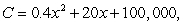 Suppose a manufacturer has determined that the total cost C of operating a factory is where x is the number of units produced. At what level of production will the average cost per unit be minimized? (The average cost per unit is C/x.)