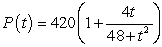 <strong>A population of 420 bacteria is introduced into a culture and grows in number according to the equation where t is measured in hours. Find the rate at which the population is growing when t = 5. Round your answer to two decimal places.</strong> A)25.72 bacteria per hour B)23.01 bacteria per hour C)31.70 bacteria per hour D)52.65 bacteria per hour E)7.25 bacteria per hour