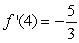 <strong>Evaluate the derivative of the function at the given point. , </strong> A) B) C) D) E)