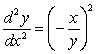 <strong>Find d<sup>2</sup>y/dx<sup>2</sup> in terms of x and y. </strong> A) B) C) D) E)