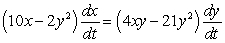 <strong>Differentiate with respect to t (x and y are functions of t).</strong> A) B) C) D) E)