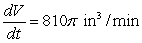 <strong>The radius r of a sphere is increasing at a rate of 2 inches per minute. Find the rate of change of the volume when r = 9 inches.</strong> A) B) C) D) E)
