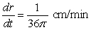 <strong>A spherical balloon is inflated with gas at the rate of 200 cubic centimeters per minute. How fast is the radius of the balloon increasing at the instant the radius is 60 centimeters?</strong> A) B) C) D) E)
