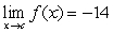 <strong>Suppose that and . Find the following limit. </strong> A)140 B)-4 C)0 D)-24 E)-10