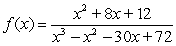<strong>Find all vertical asymptotes (if any) of the function .</strong> A)x = 4, 3, -6 B)x = 3 C)x = -4, -3 D)x = -3 E)x = 4, 3