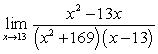 <strong>Find the limit. </strong> A)-26 B) C)26 D) E)13