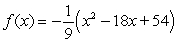 <strong>Write the quadratic function, , in standard form.</strong> A) B) C) D) E)