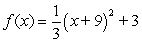 <strong>Write the quadratic function, , in standard form.</strong> A) B) C) D) E)