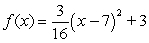 <strong>Write the standard form of the equation of the parabola that has a vertex at and passes through the point .</strong> A) B) C) D) E)