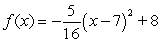 <strong>Write the standard form of the equation of the parabola that has a vertex at and passes through the point .</strong> A) B) C) D) E)
