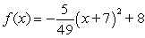 <strong>Write the standard form of the equation of the parabola that has a vertex at and passes through the point .</strong> A) B) C) D) E)