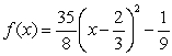 <strong>Write the standard form of the equation of the parabola that has a vertex at and passes through the point .</strong> A) B) C) D) E)