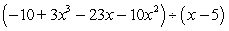 <strong>Use synthetic division to divide. </strong> A) B) C) D) E)