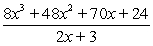 <strong>Use synthetic division to divide. </strong> A) B) C) D) E)