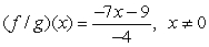 <strong>Find ( f <font face=symbol></font> g )(x). </strong> A) B) C) D) E)