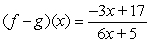 <strong>Find ( f <font face=symbol></font> g )(x). </strong> A) B) C) D) E)