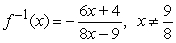 <strong>Find the inverse function of f. </strong> A) B) C) D) E)
