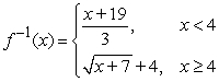 <strong>Determine whether the function has an inverse function. If it does, find the inverse function. </strong> A)No inverse function exists. B) C) D) E)