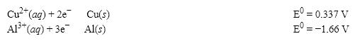 What is the E<sup>0</sup> value for the Galvanic cell formed from these two half-reactions?