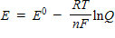 <strong>Which of the following represents the Nernst equation?</strong> A) B) C) D)