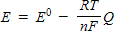 <strong>Which of the following represents the Nernst equation?</strong> A) B) C) D)
