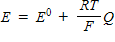 <strong>Which of the following represents the Nernst equation?</strong> A) B) C) D)