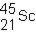 <strong>A neutral isotope of an element contains 21 electrons and 24 neutrons. What is the following representation for this nucleus?</strong> A) B) C) D)