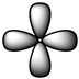 <strong>Which of the following is the correct designation for an electron occupying the orbital shown below? </strong> A)2 p B)3 s C)3 d D)4 f