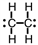 <strong>Which of the following is the correct Lewis structure for C<sub>2</sub>H<sub>4</sub>?</strong> A) B) C) D)