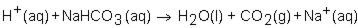 <strong>When a solution of HNO<sub>3</sub> is added to a solution of NaHCO<sub>3</sub>, the net ion equation for reaction that occurs is which of the following?</strong> A) B) C) D)