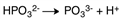 <strong>The dissociation reaction for the weak acid, H<sub>2</sub>PO<sub>3</sub><sup>-</sup> would be which of the following?</strong> A) B) C) D)