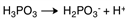 <strong>The dissociation reaction for the weak acid, H<sub>2</sub>PO<sub>3</sub><sup>-</sup> would be which of the following?</strong> A) B) C) D)