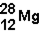 <strong>What is the nuclear composition of ?</strong> A)12 neutrons and 28 protons B)12 neutrons and 16 protons C)12 protons and 28 neutrons D)12 protons and 16 neutrons