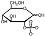 <strong>Glucose-6-phosphate is best represented by which of the following? (Note: the wavy bond indicates that the -OH could either be up or down.)</strong> A) B) C) D)