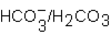 <strong>Which part of the buffer pair   will react with a strong acid?</strong> A)H<sub>2</sub>CO<sub>3</sub> B)   C)both parts react D)neither part reacts <div style=padding-top: 35px> 
