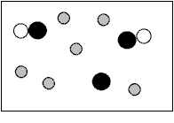 <strong>What does the figure represent? </strong> A) A heterogeneous mixture of elements B) A pure substance that is an element C) A pure substance that is a compound D) A homogenous mixture of elements and compounds E) A heterogeneous mixture of elements and compounds
