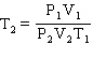 <strong>Starting from the Combined Gas Law Equation given below, how is this equation rearranged to solve for T<sub>2</sub> ? Combined Gas Law Equation</strong> A) B) C) D) E)